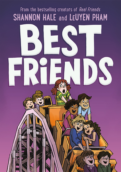 Embrace the rollercoaster of adolescence with 'best friends'—a heartwarming tale of friendship and finding your way, by the bestselling team of shannon hale and leuyen pham.